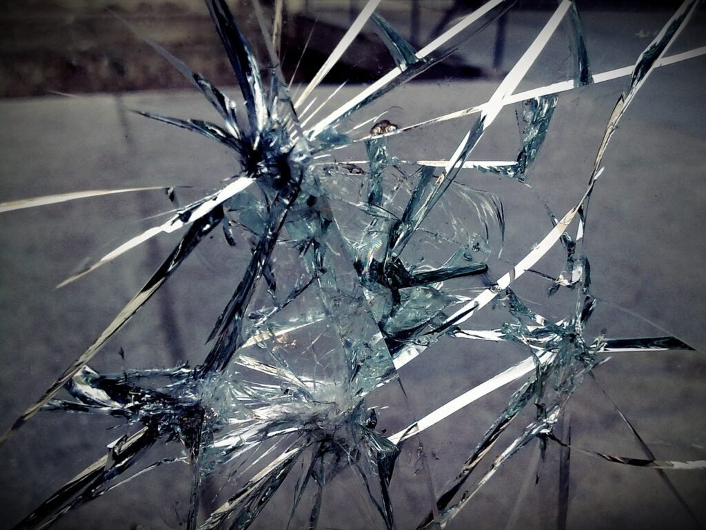 glass, broken, crystal